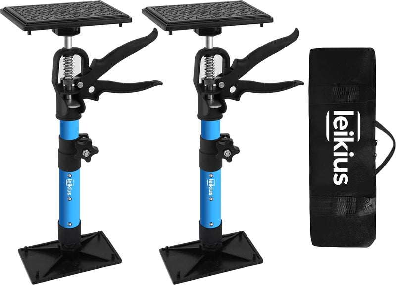 Leikius 2PK Steel Cabinet Jacks for Installing Cabinets,14.6-23.6Inches, Adjustable 3rd Hand Support System,Telescopic Hand Support Pole, Third Hand Tools Support Pole 132LB Load for Lifting Drywall - Image 1